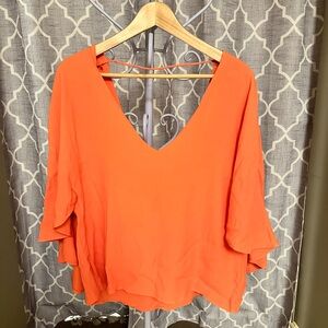 bishop + young Vivid Orange Blouse